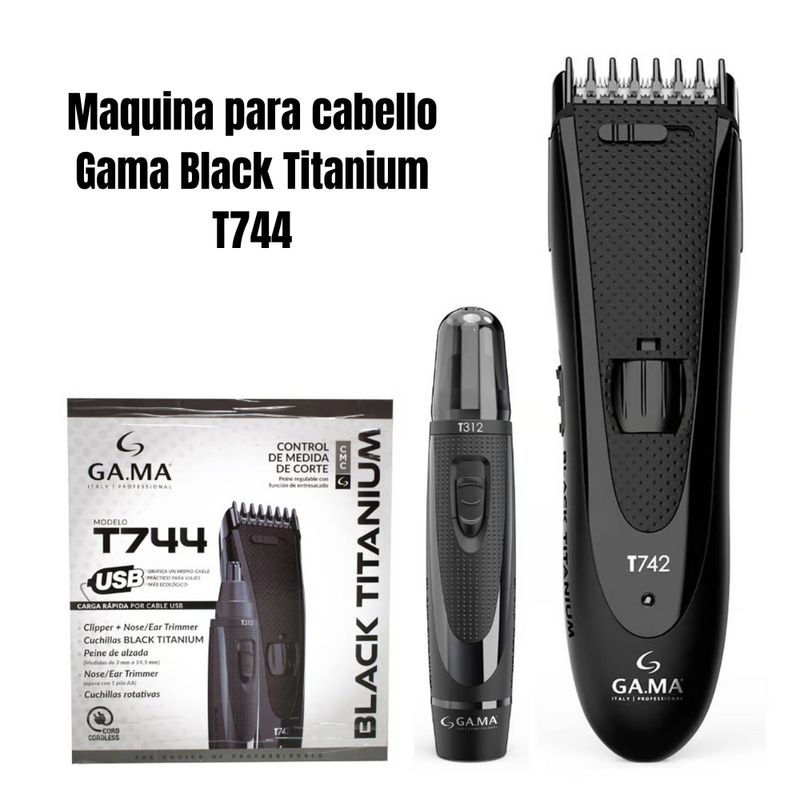 WAHL - Maquina clipper Gama Black Titanium Nasal Gama - T744