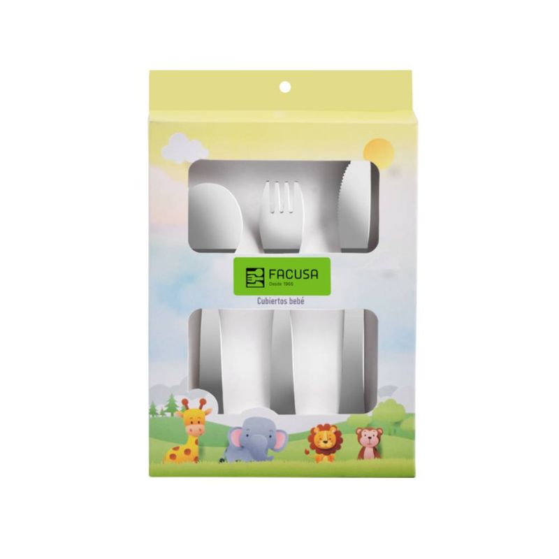 FACUSA - SET CUBIERTOS BEBE X 3 PZ MODELO 723