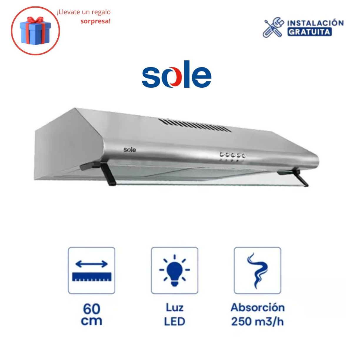 SOLE - Campana Extractora Hera Sole 60cm