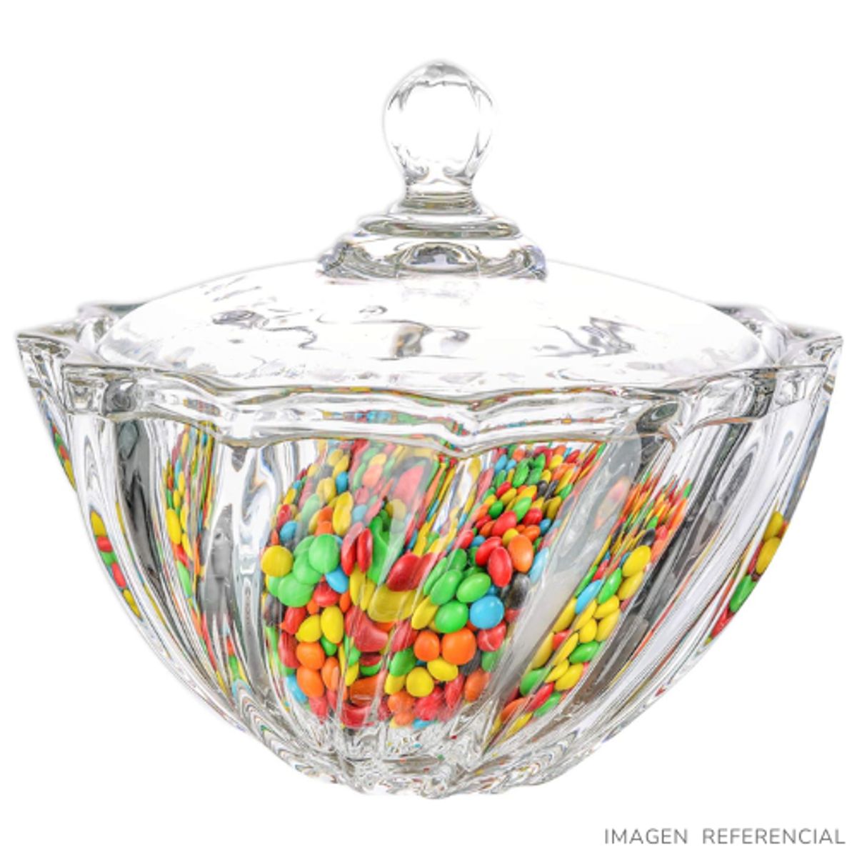 INSPIRA MARKET - Bombonera decorativa de vidrio elegante