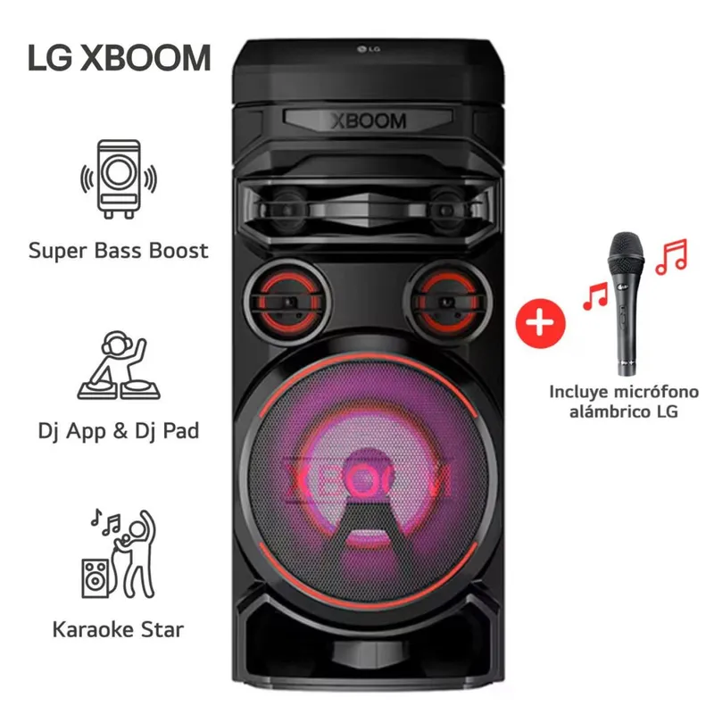 LG - PARLANTE BLUETOOTH LG XBOOM RNC7 ALTAVOZ CON KARAOKE + MICRÓFONO