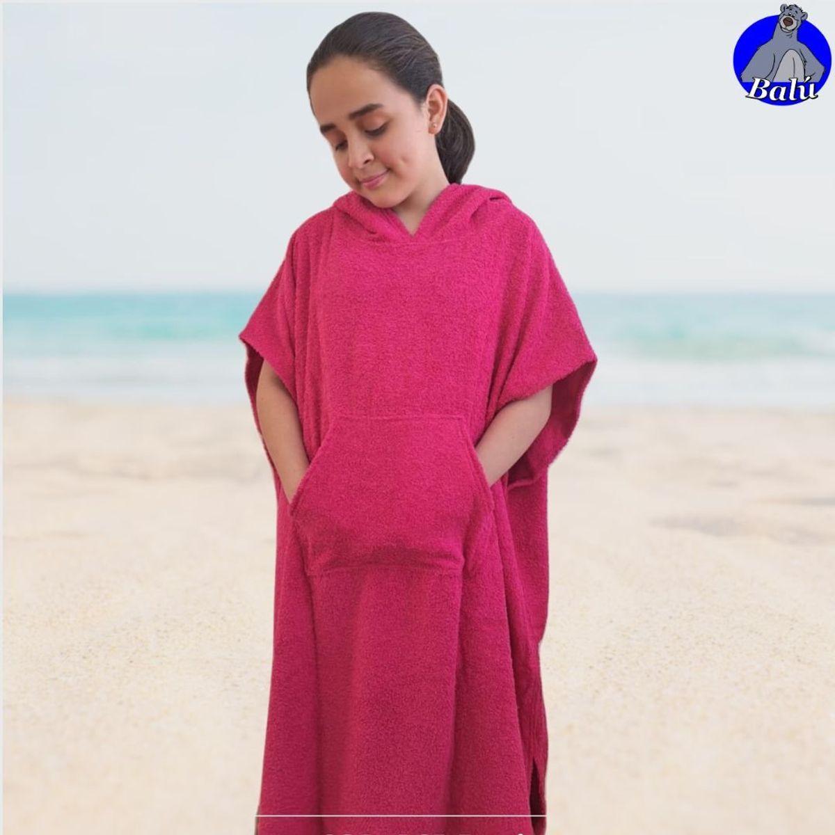 GENERICO - Poncho cambiador en felpa toalla