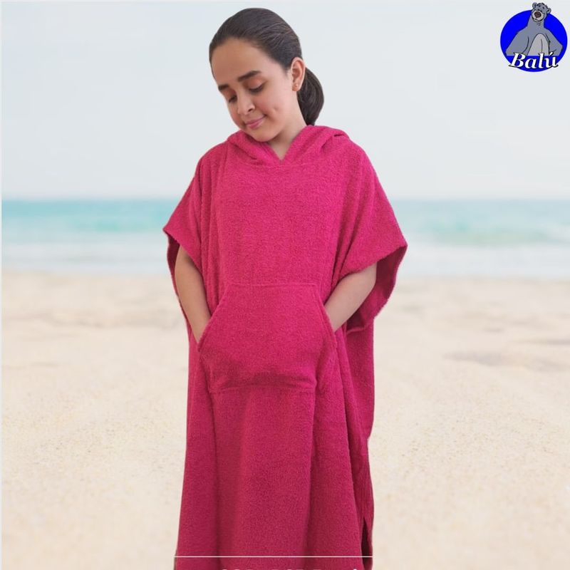 GENERICO - Poncho cambiador en felpa toalla