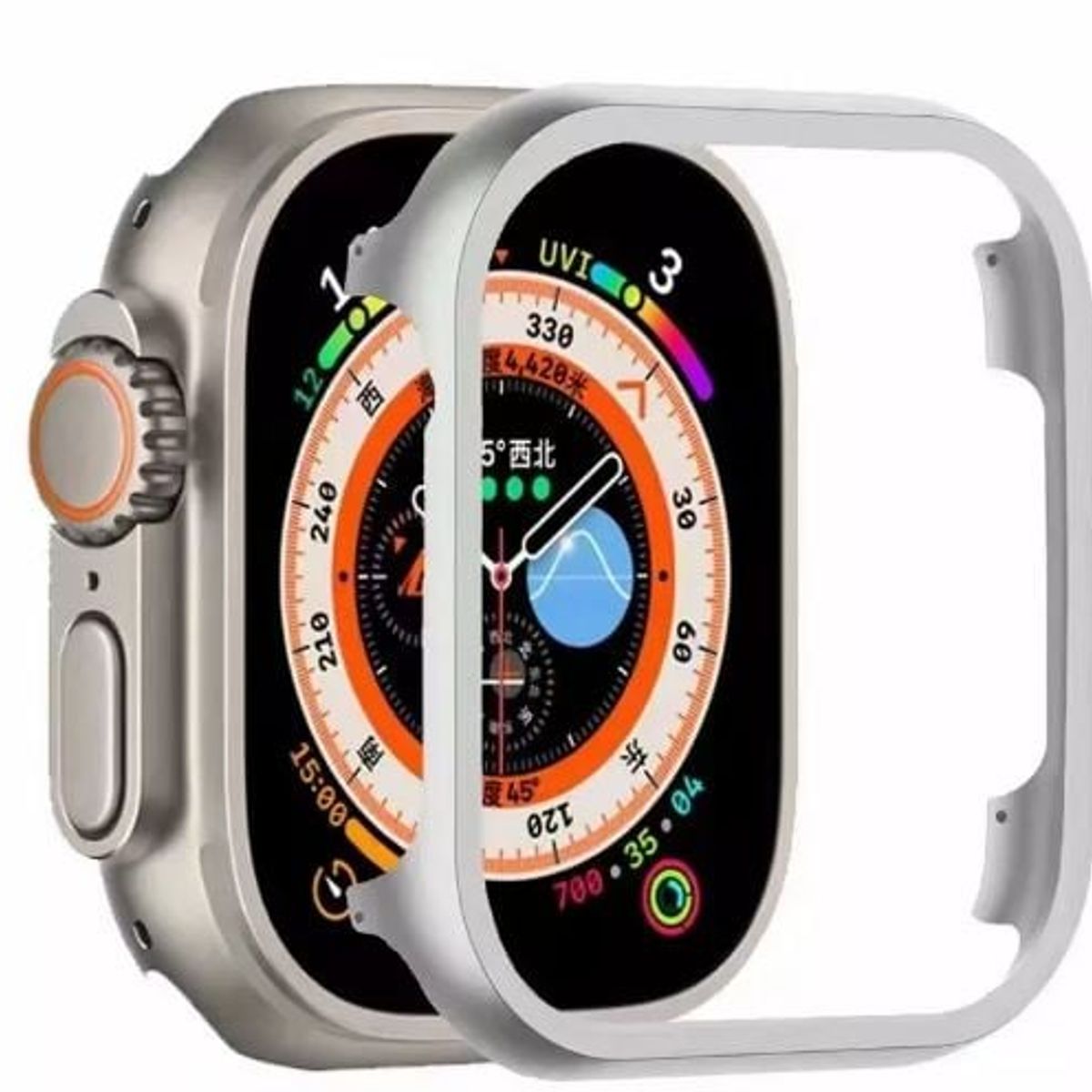 GENERICO - BUMPER PARA APPLE WATCH METAL PLATA 38 MM