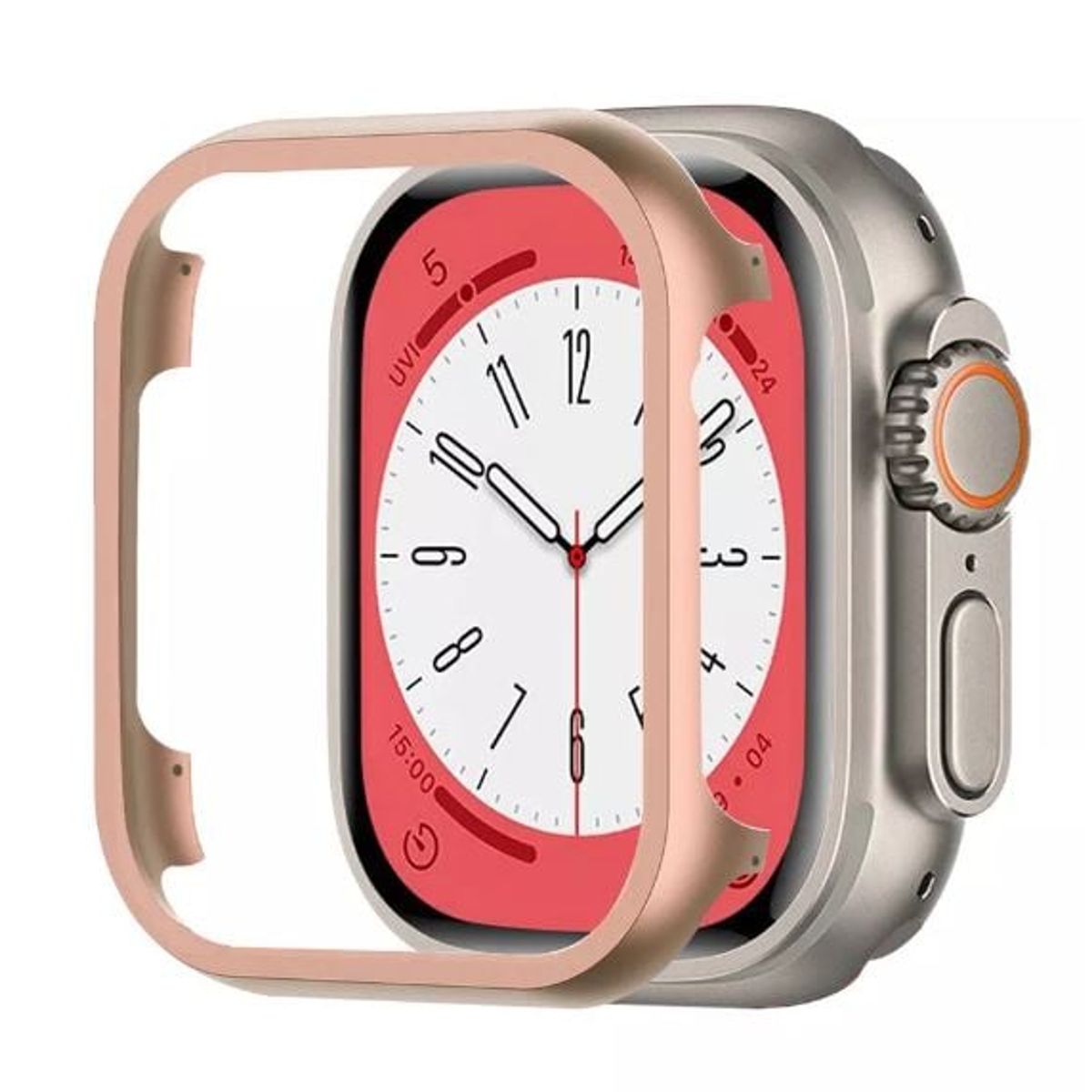 GENERICO - BUMPER PARA APPLE WATCH METAL ORO ROSA 41 MM