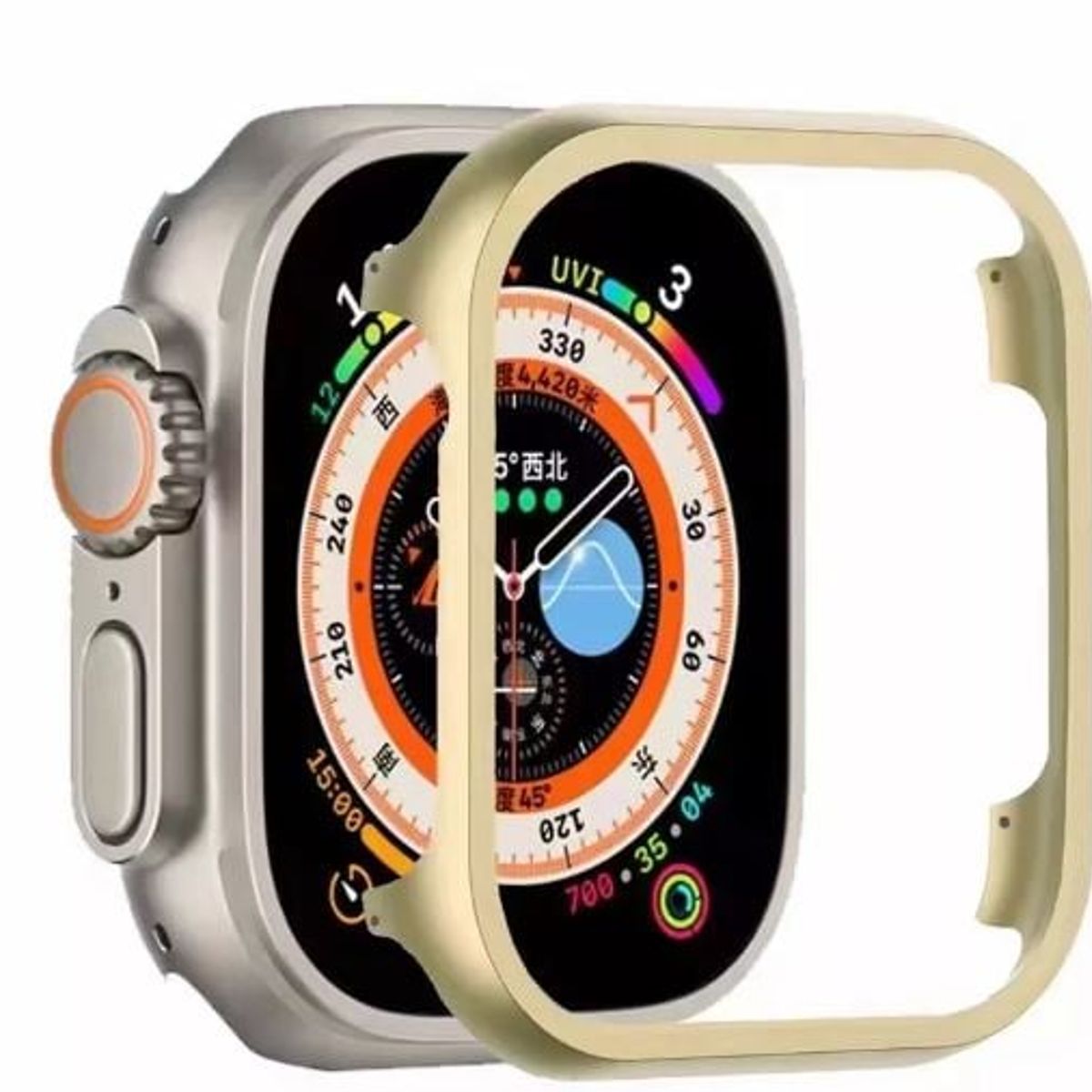 GENERICO - BUMPER PARA APPLE WATCH METAL DORADO 41 MM