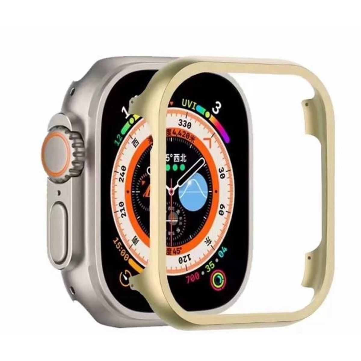 GENERICO - BUMPER PARA APPLE WATCH METAL DORADO 41 MM