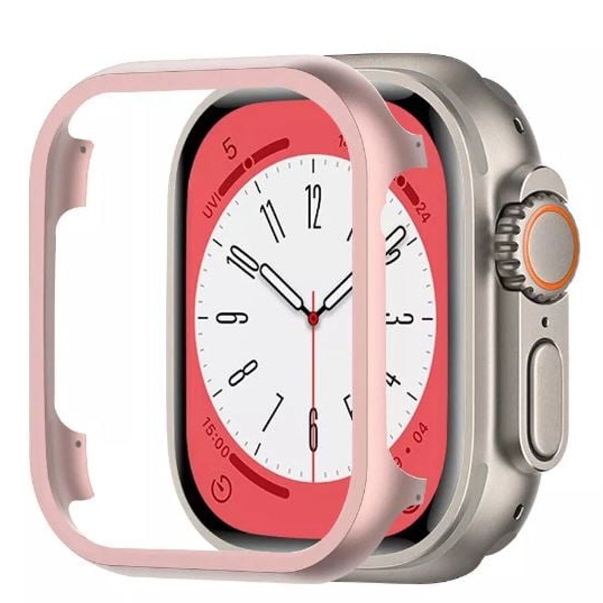 GENERICO - BUMPER PARA APPLE WATCH METAL ROSA 41 MM