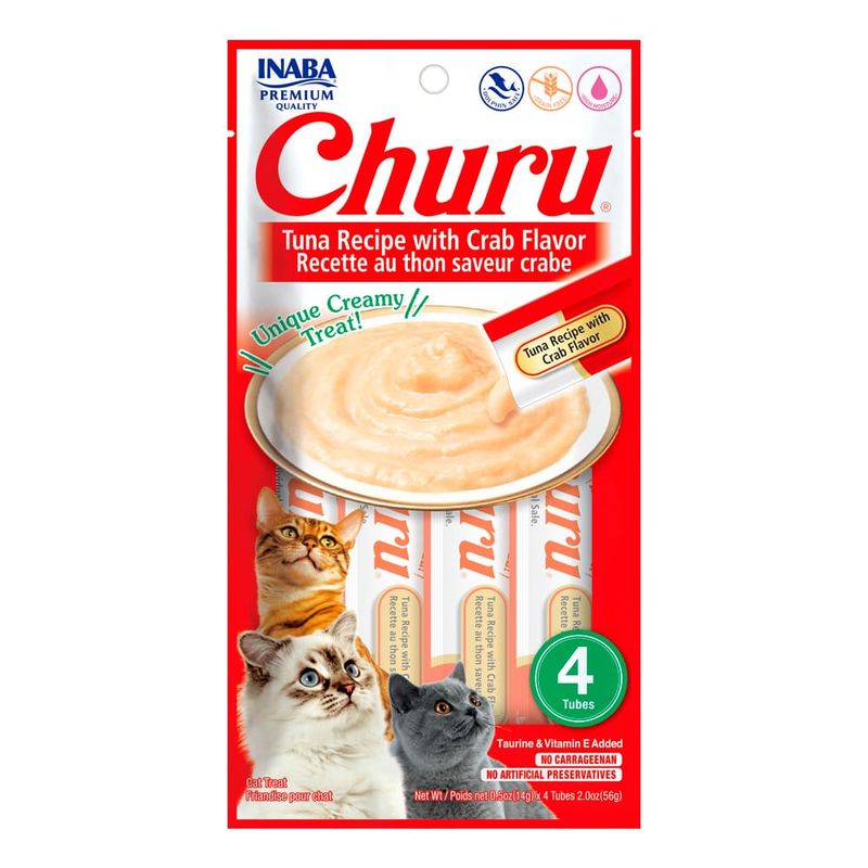 MOR - Churu Atún con Cangrejo Snack Húmedo para Gatos