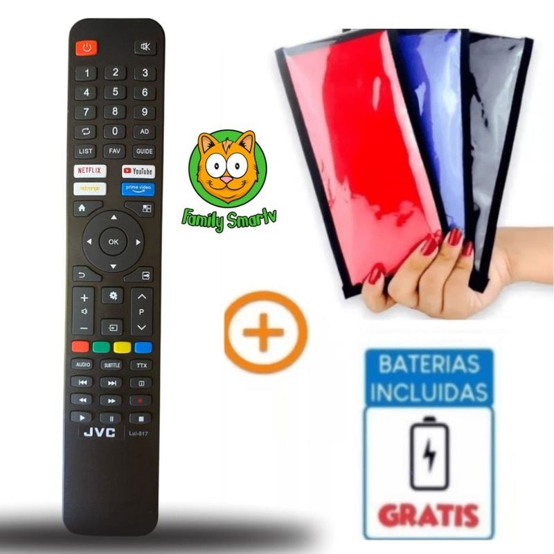 GENERICO - Control Remoto para Jvc Smart Modelo Nuevo + Funda