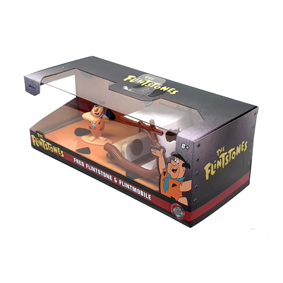 JADA TOYS - Los Picapiedra con figura nano Pedro -Auto metal Flintstones