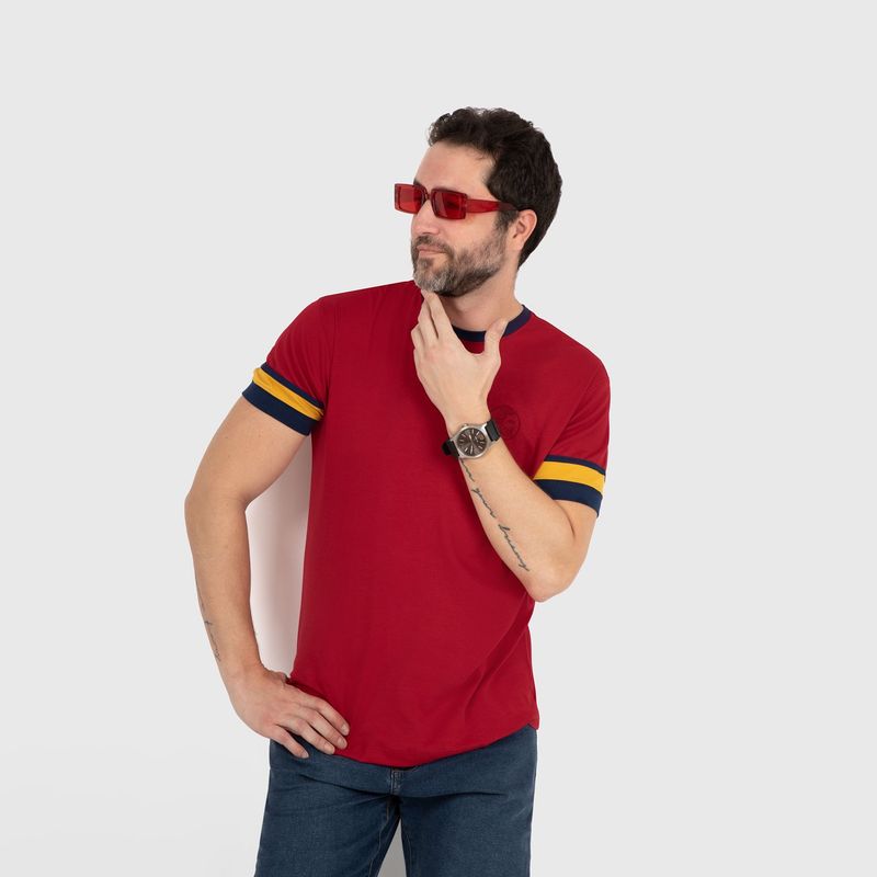 CONUNDRA CLOTHING - Polo Rojo 100% Algodón Pima doble Rib