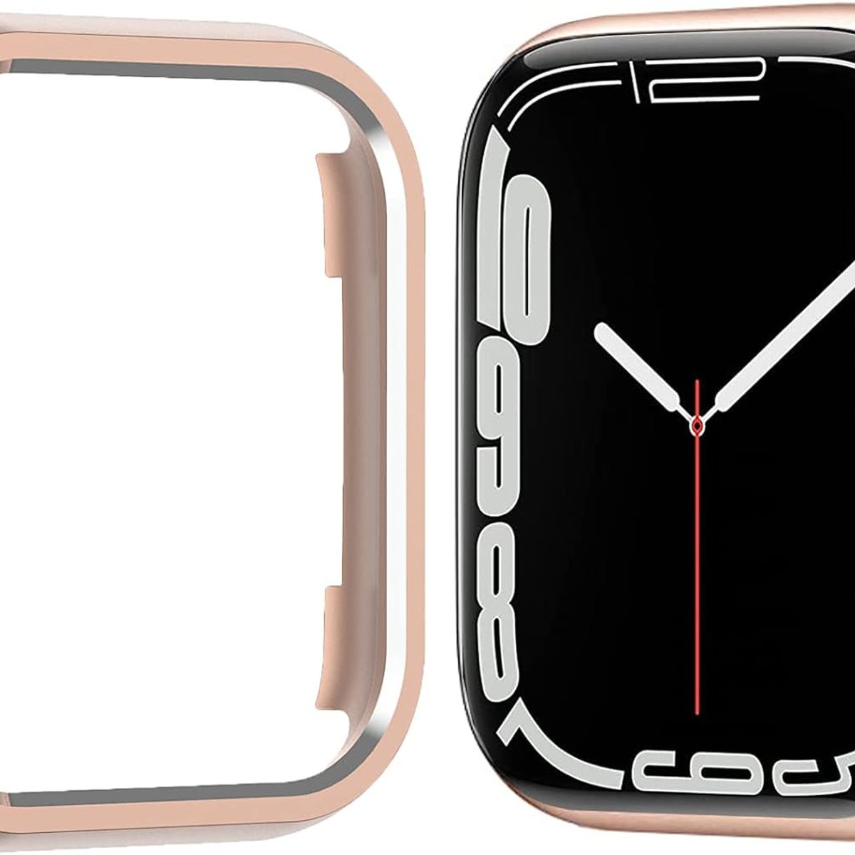 GENERICO - BUMPER PARA APPLE WATCH METAL ORO ROSA 45 MM