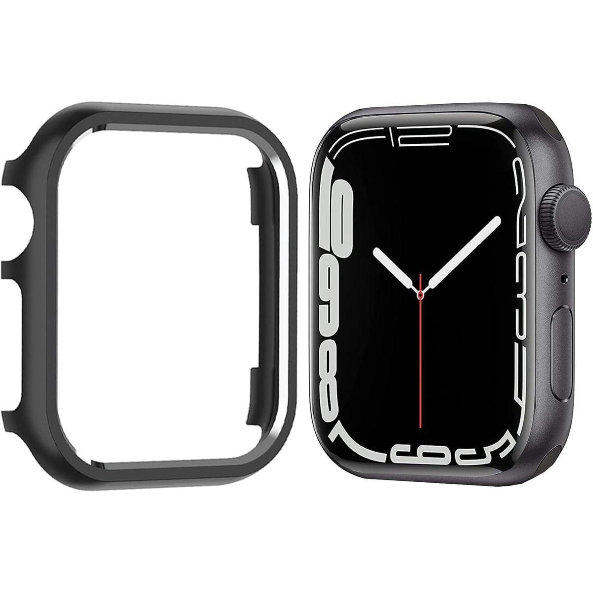 GENERICO - BUMPER PARA APPLE WATCH METAL NEGRO 49 MM