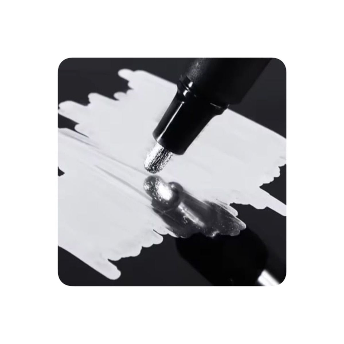 GENERICO - Plumon Marcador PERMANTE Chromado - Plateado