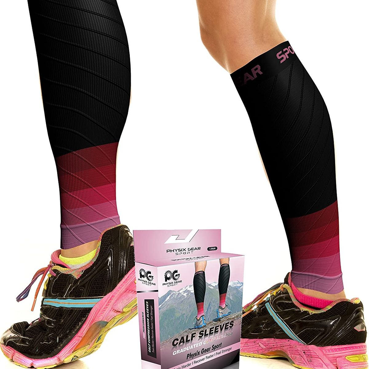 GENERICO - Pantorrilleras Mangas de Compresion Soporte Deportivas Runing Fucsia