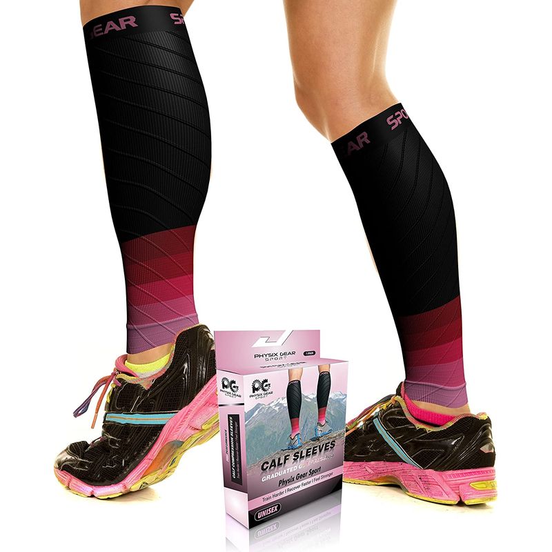 GENERICO - Pantorrilleras Mangas de Compresion Soporte Deportivas Runing Fucsia