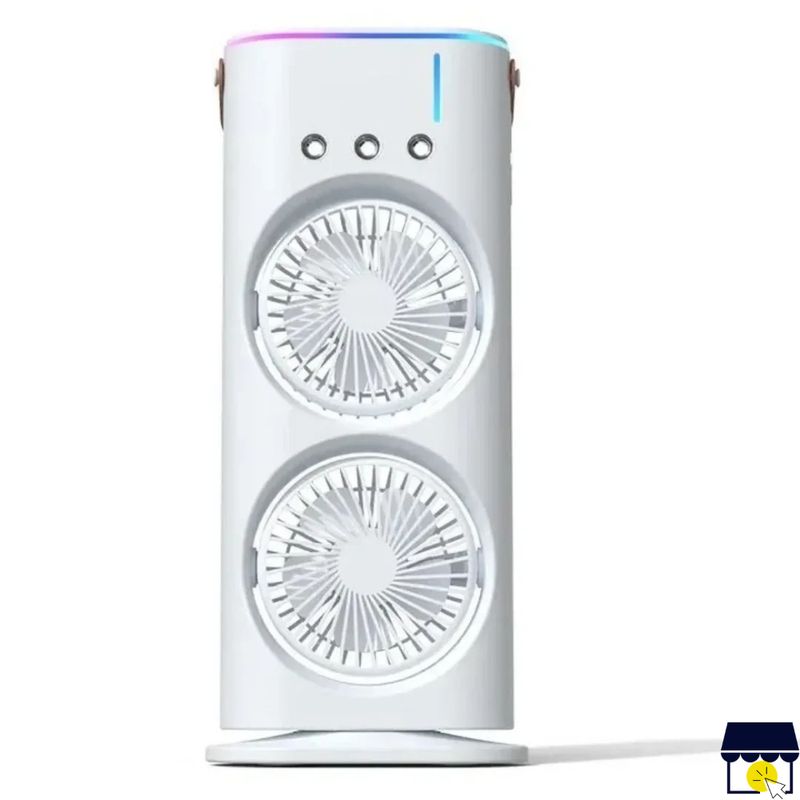 GENERICO - Ventilador portátil humidificador recargable giratorio