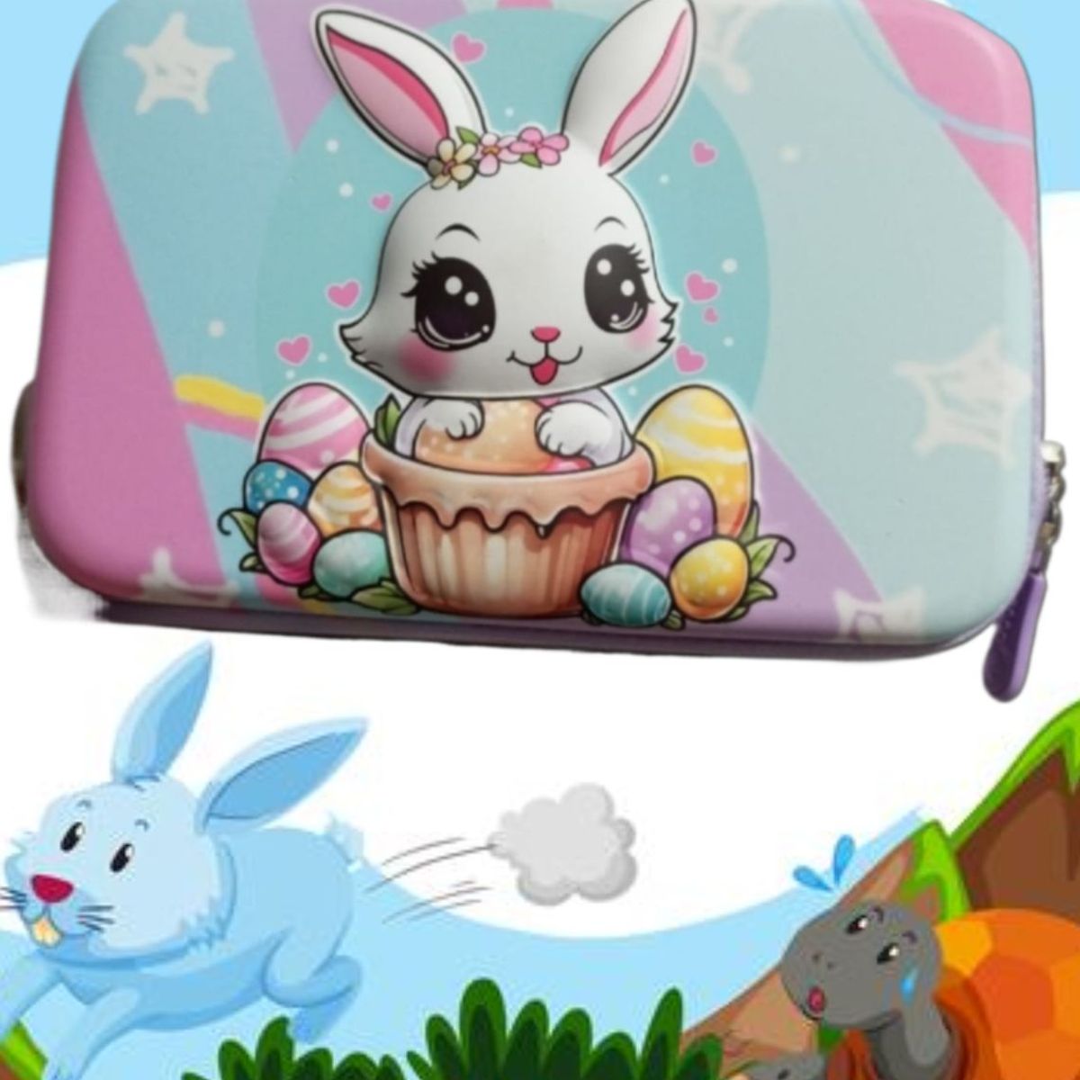 GENERICO - CARTUCHERA ORGANIZADOR NECESER ESTUCHE GRANDE 3D ESCOLAR DISEÑOS PARA NIÑAS KAWAII