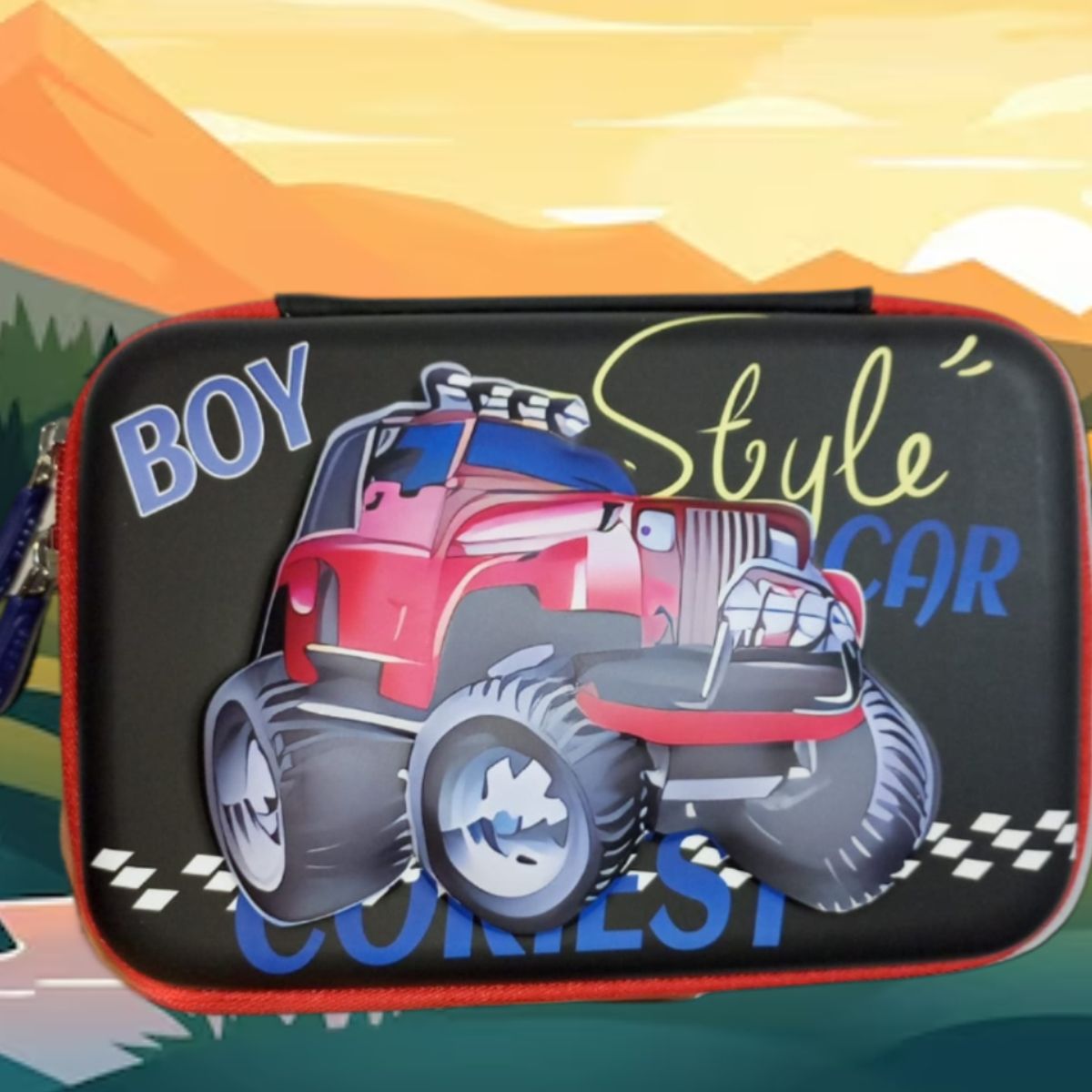 GENERICO - CARTUCHERA ORGANIZADOR NECESER ESTUCHE ESCOLAR NIÑAS - NIÑOS KAWAII 3D GRANDE