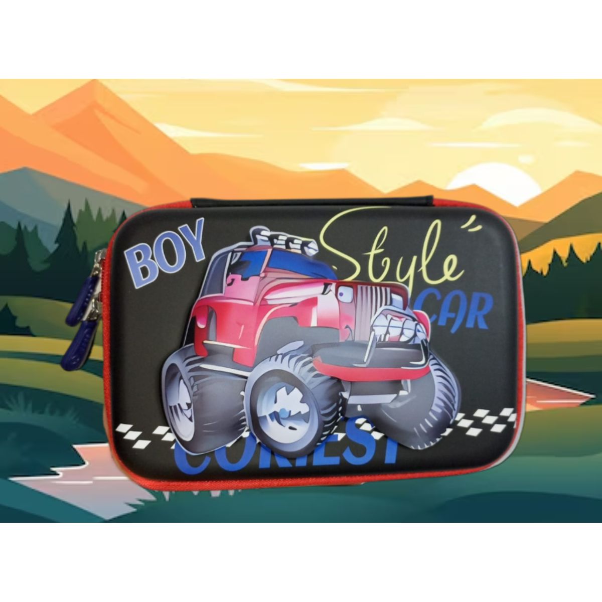 GENERICO - CARTUCHERA ORGANIZADOR NECESER ESTUCHE ESCOLAR NIÑAS - NIÑOS KAWAII 3D GRANDE