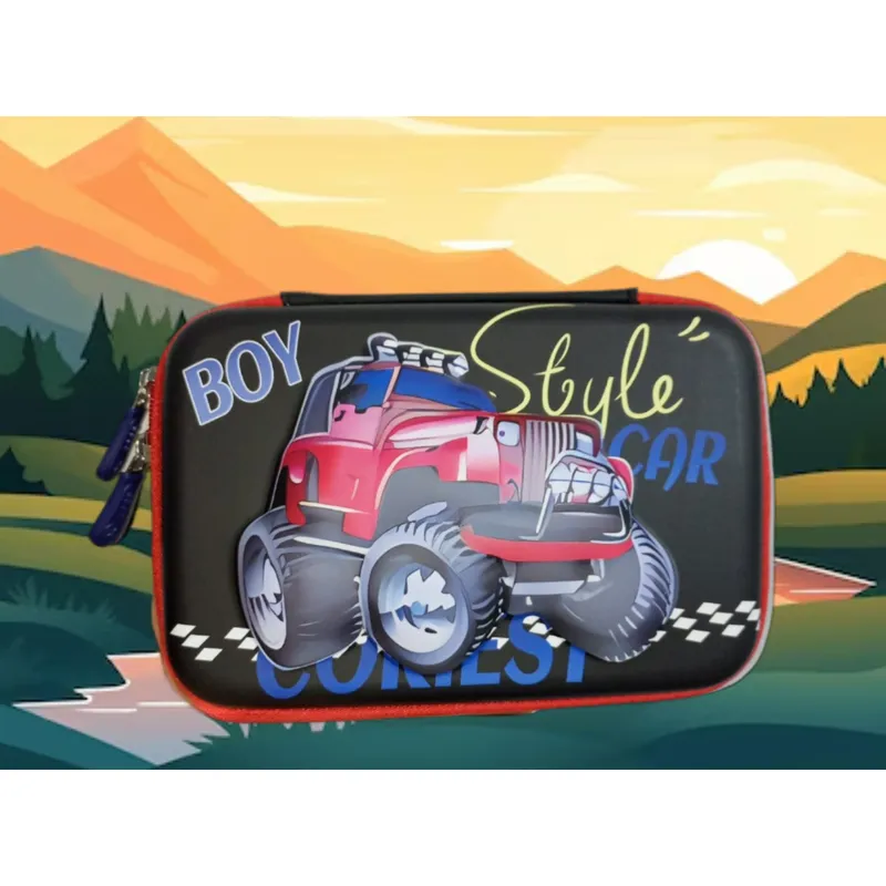 GENERICO - CARTUCHERA ORGANIZADOR NECESER ESTUCHE ESCOLAR NIÑAS - NIÑOS KAWAII 3D GRANDE