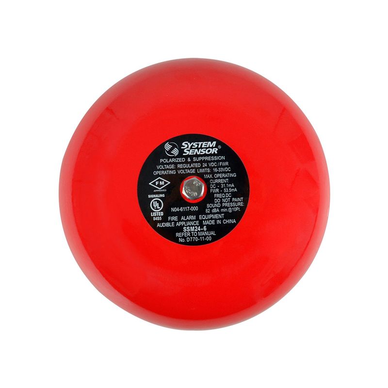 HONEYWELL - SYSTEMA SENSOR HONEYWELL CAMPANA INCENDIO 6 24VDC 82DBA PN SSM24-6