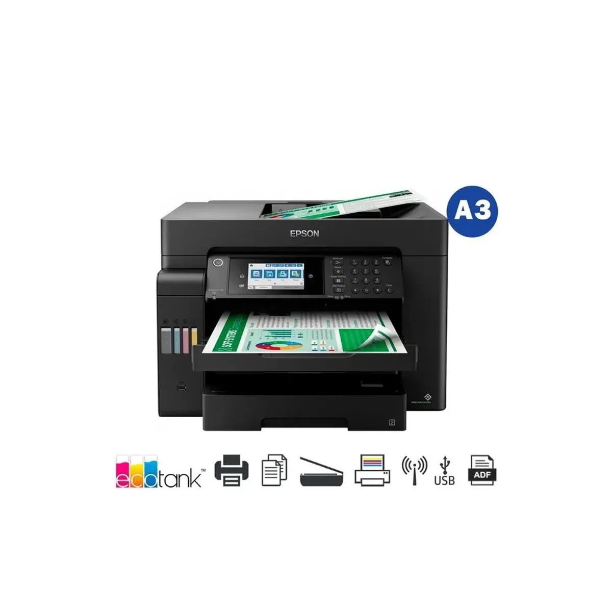 EPSON - Impresora A3 MULTIFUNCIONAL A3 Epson L15150 Sistema continuo Fabrica