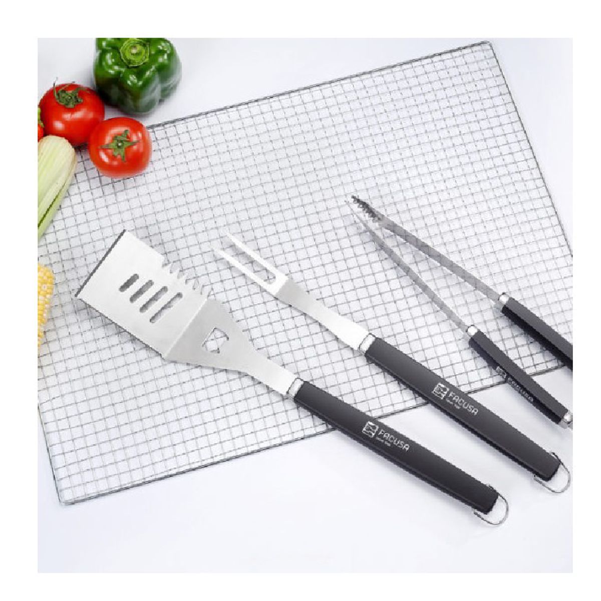 FACUSA - JGO DE UTENSILIOS X 03 BBQ- FACUSA- 224003003