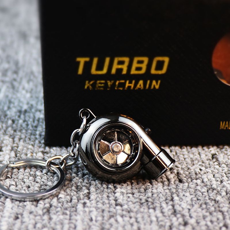 GENERICO - Llavero Racing - Turbo con Sonido Luz LED y Movimiento de turbinas