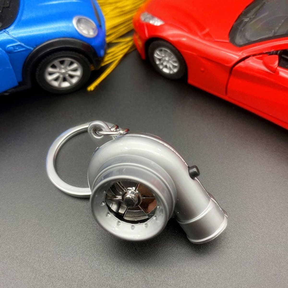 GENERICO - Llavero Racing - Turbo con Sonido Luz LED y Movimiento de turbinas