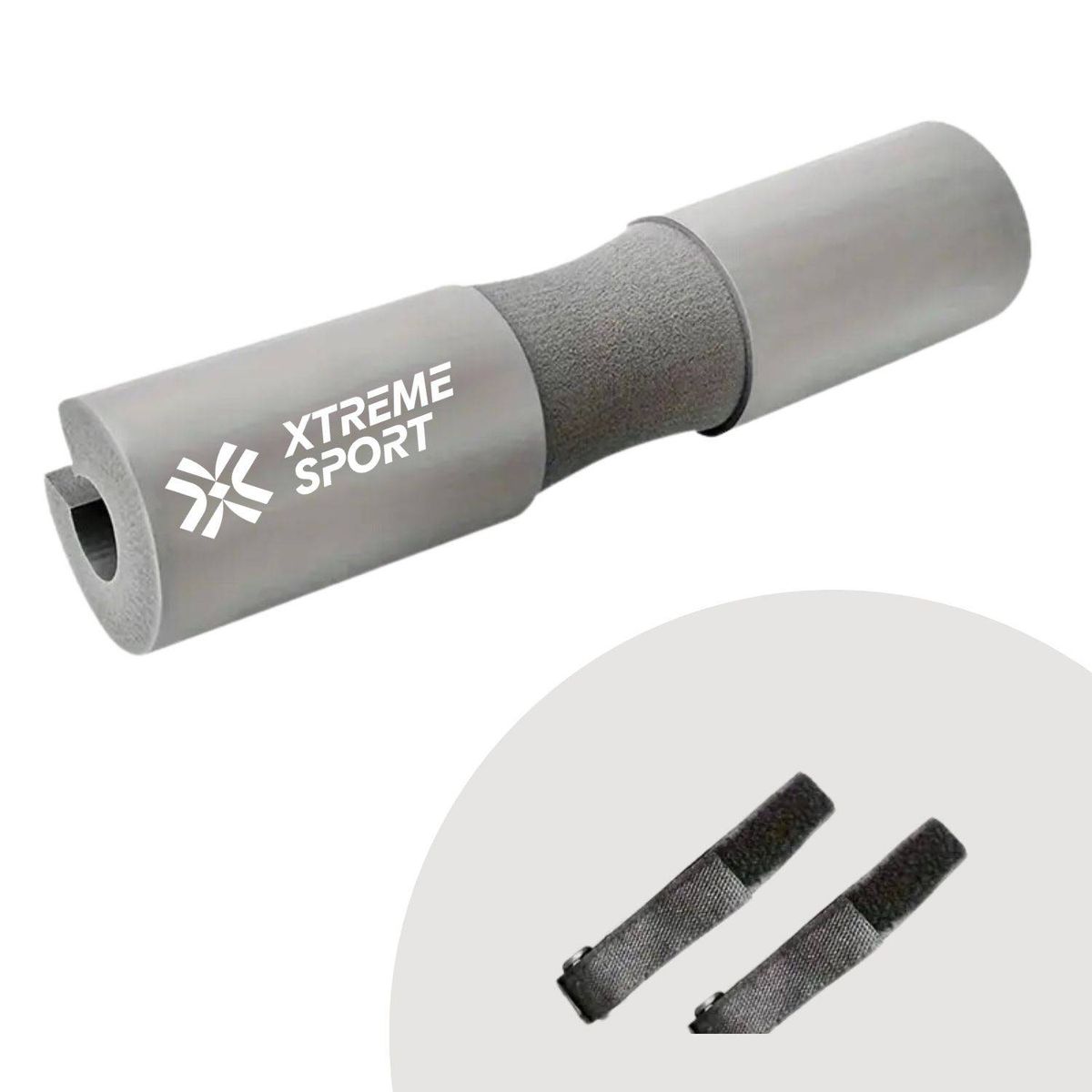 GETHEX - Almohadilla de barra para sentadillas Protector Gris