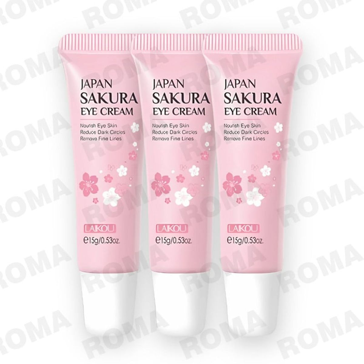 GENERICO - PACK 3 CONTORNO DE OJOS JAPAN SAKURA EYE CREAM LAIKOU 45G