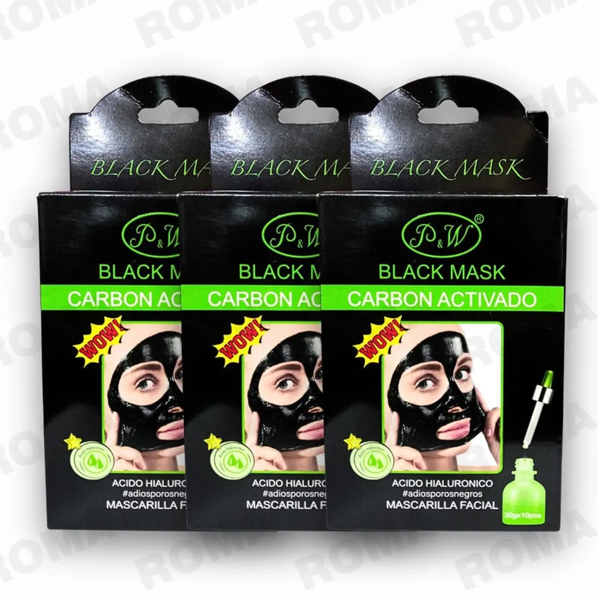 GENERICO - PACK 3 MASCARILLA FACIAL CARBON ACTIVADO 90G