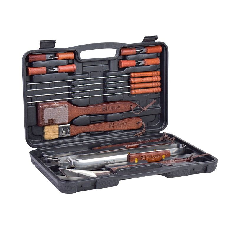 FACUSA - SET DE UTENSILIOS X 18 BBQ CON MALETIN- FACUSA- 224018001