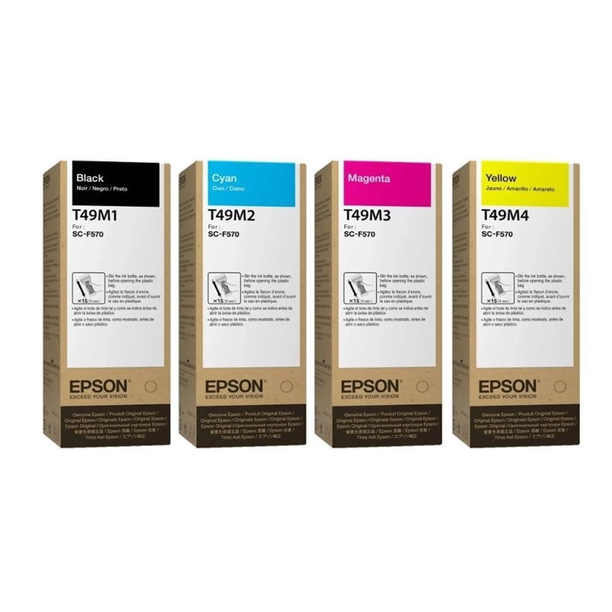 EPSON - Juego de Tintas Epson T49M para sublimar PLOTTER F570 Y F170