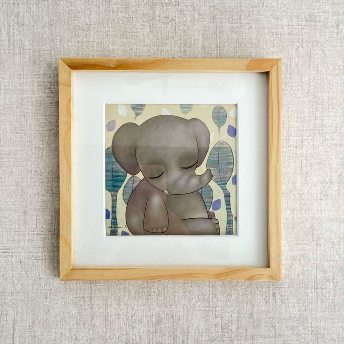 MAP DESIGN HOME - Cuadro Litografia Elefante 28x28 cm