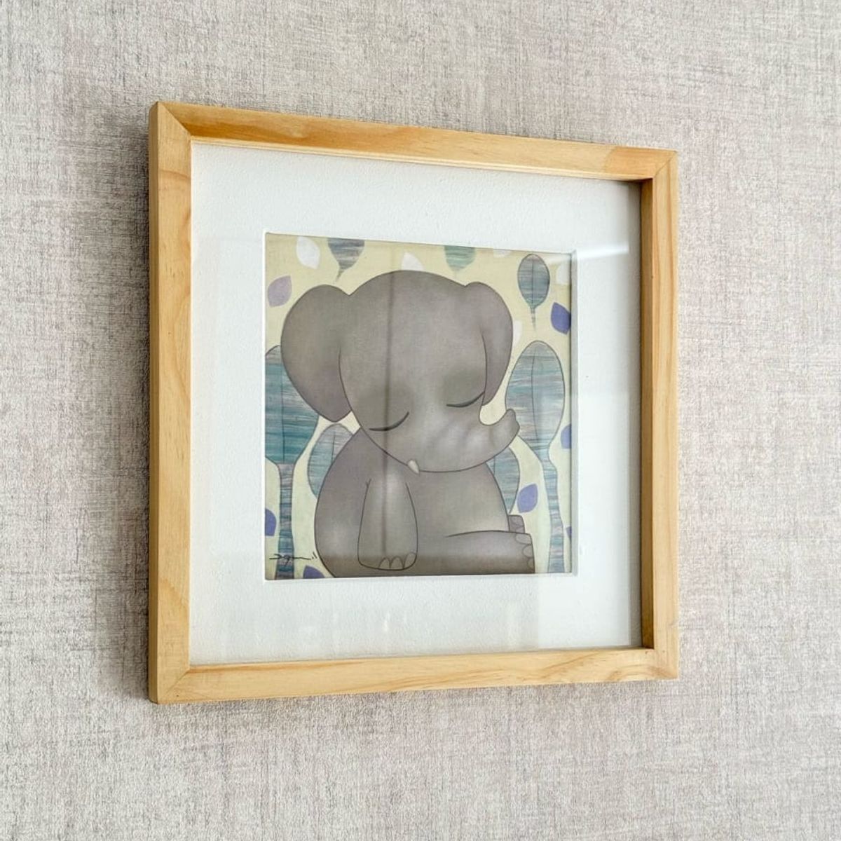 MAP DESIGN HOME - Cuadro Litografia Elefante 28x28 cm