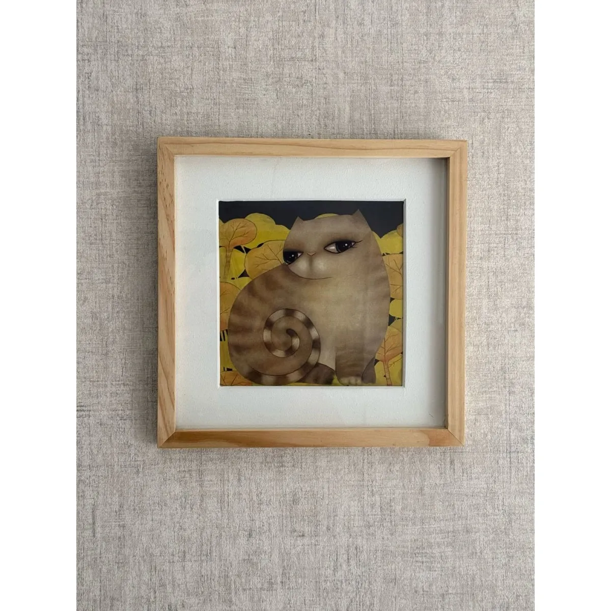 MAP DESIGN HOME - Cuadro Litografia Gato 28x28 cm