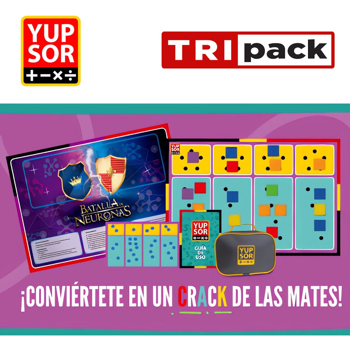 YUPSOR - Juego didáctico KIT CASE cálculo matemáticas YUPSOR TRIPACK