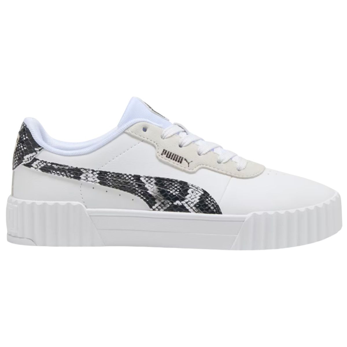 PUMA - Zapatilla Puma Carina 3.0 Snake Chic 400723 01 Blanco Gris para Mujer