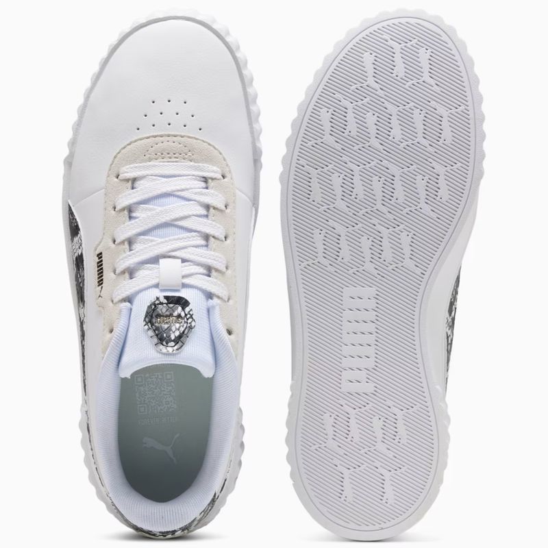 Zapatilla Puma Carina Snake Chic 400723 01 Blanco Gris para