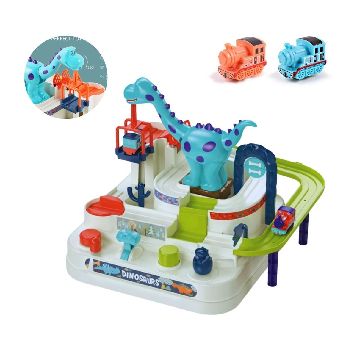 GENERICO - Pista de Carreras Interactiva de Dinosaurio para Niños