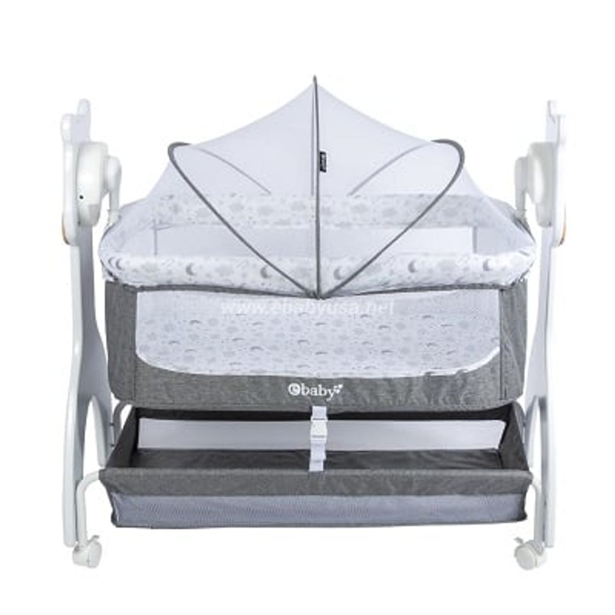 EBABY - CUNA MECEDORA ELECTRICA  AURA  - GRIS