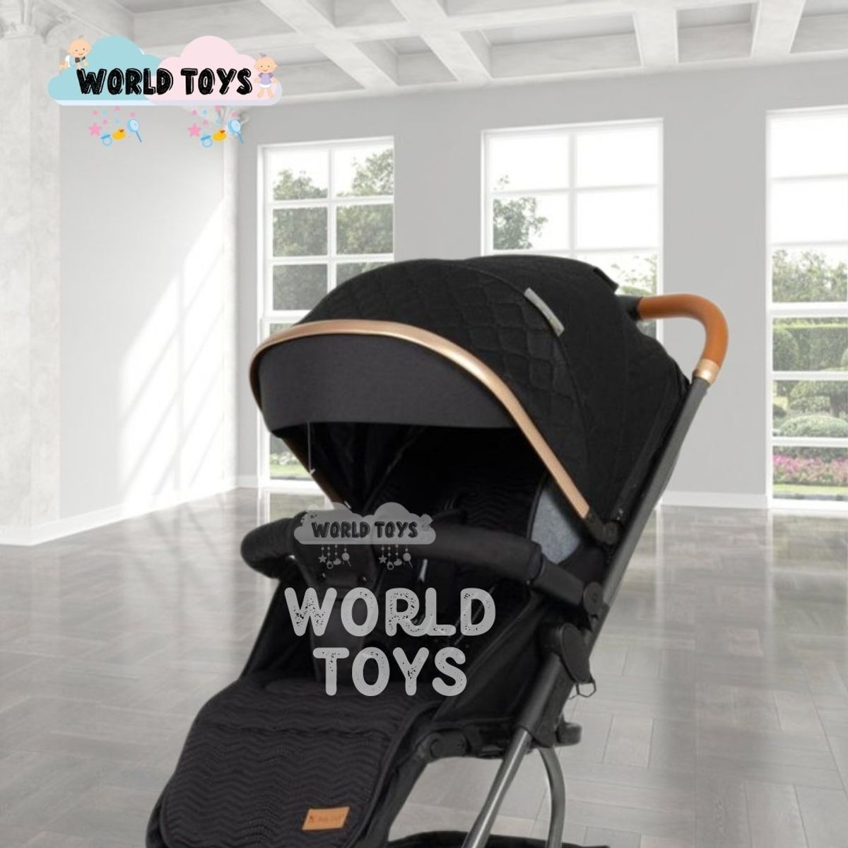 BEAUTIFUL - Coche Mecedora Maleta de Lujo «ROCKING PRIME» Black