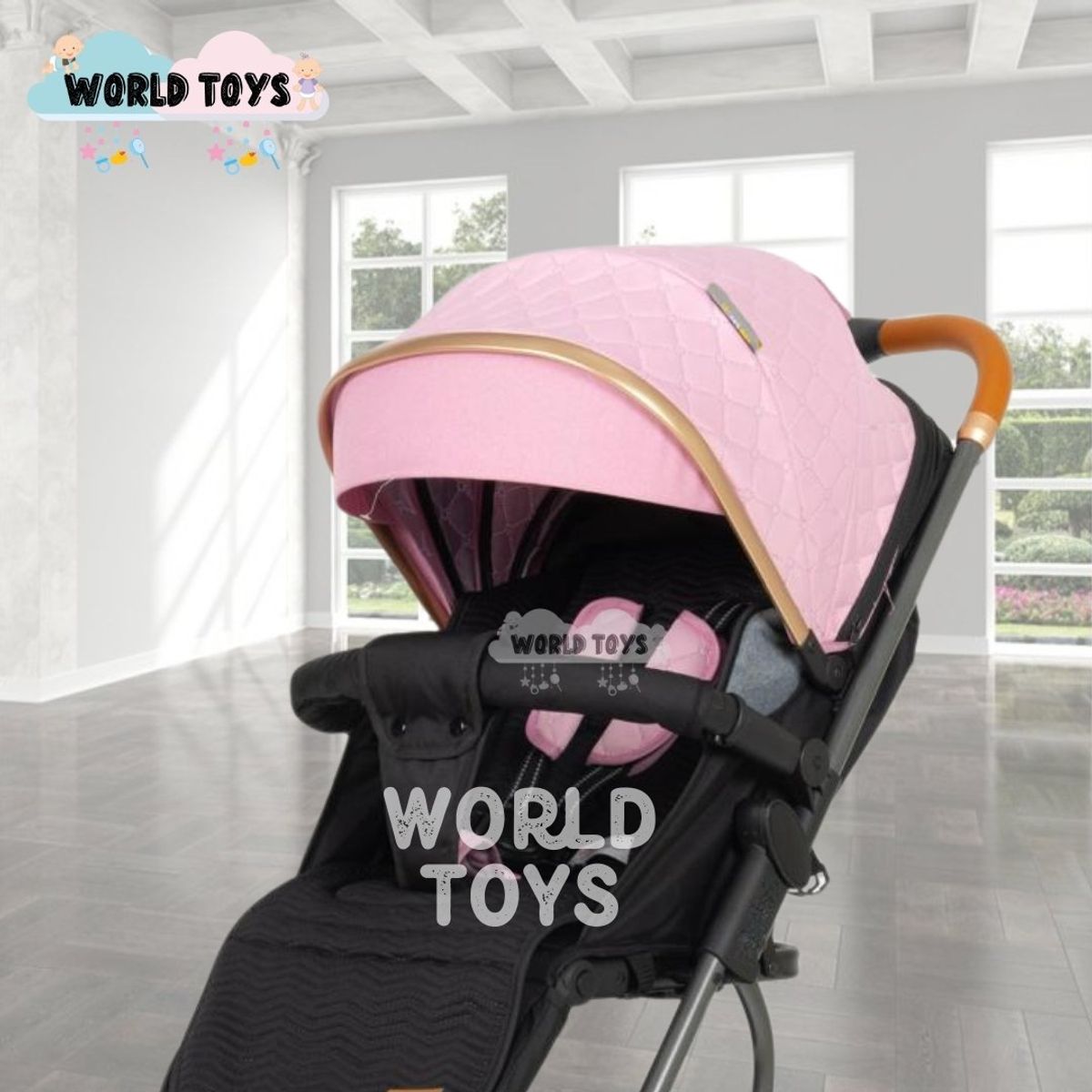 BEAUTIFUL - Coche Mecedora Maleta de Lujo «ROCKING PRIME» Pink