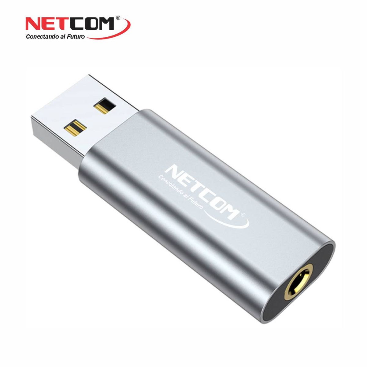 NETCOM - TARJETA DE SONIDO EXTERNO USB 2.0 A JACK PLUG 3.5MM 2 EN 1 TRRS NETCOM