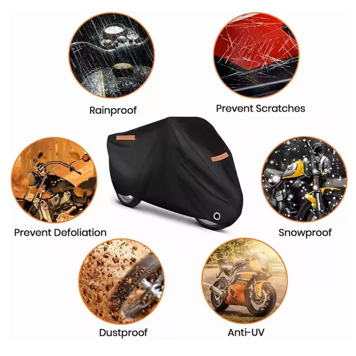 QUE PATAS PET SHOP - Funda Afelpada Moto Lineal Impermeable Antirrayos UV Antipolvo XXL