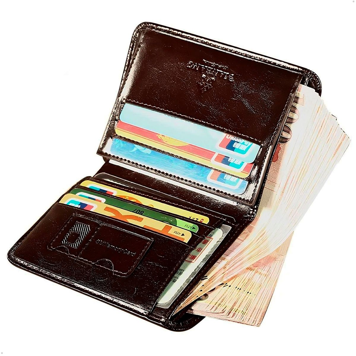 GENERICO - Billetera Manbang Cartera Clásico Billetera Cuero Genuino