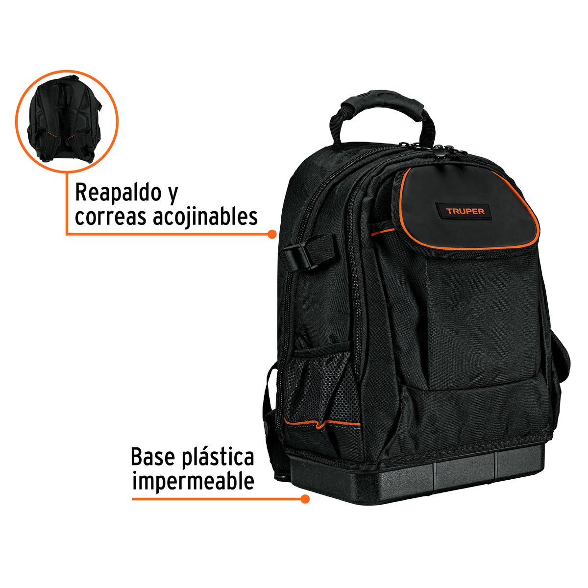 TRUPER - Mochila portaherramientas Truper - Negro  M